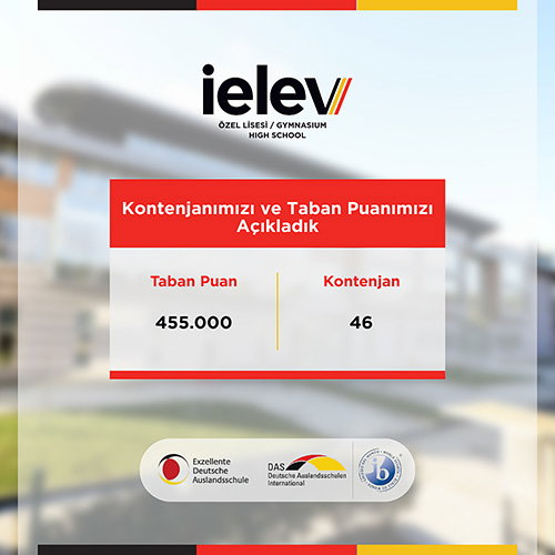 İELEV Özel Lisesi Kontenjanımızı ve Taban Puanımızı Açıkladık