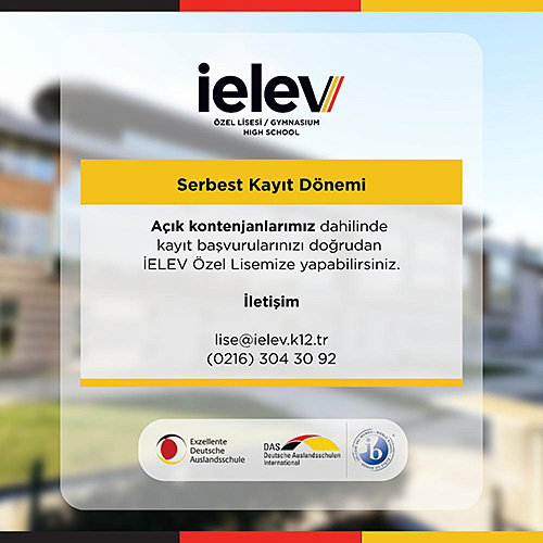 İELEV Özel Lisesi Serbest Kayıt Dönemi